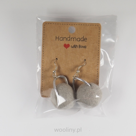 Kolczyki filcowy METALIK