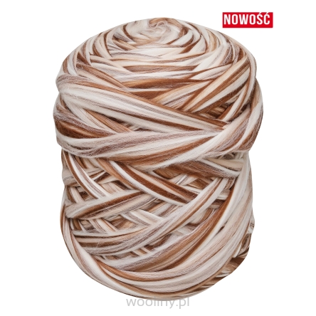 Kocyk czesankowy do sesji noworodkowej KARMELOWY