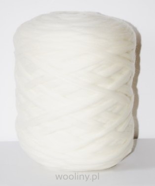 Wełna czesankowa MINI polska ZŁAMANA BIEL