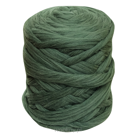 Wełna czesankowa do wyplatania koców 4,5kg MELANŻ ZIELONY #47