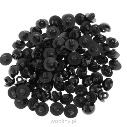 Oczy oczka guziki grzybek 15mm czarne przyszywane