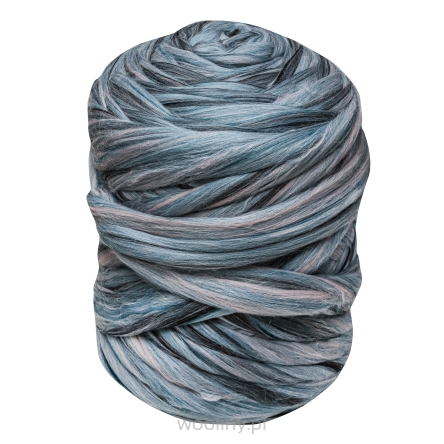 Wełna czesankowa 22-24mic MELANŻ SZARY 4,5kg HURT