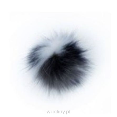 Pompon futrzany do czapki eko futro lis MULTIKOLOR