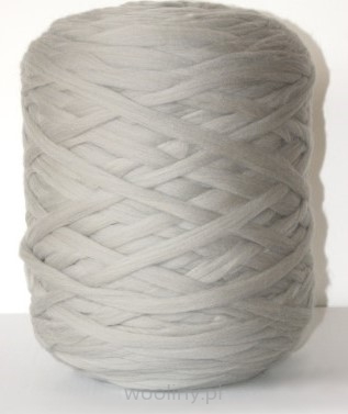 Wełna czesankowa Mini polska JASNA SZARA 3kg HURT