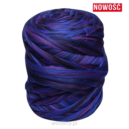 Wełna czesankowa 4,5kg Melanż INDYGO #124 HURT czesanka