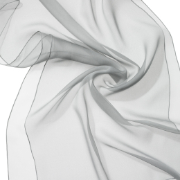 Szal jedwabny szyfon SZARY do nuno filcowania 180x55cm