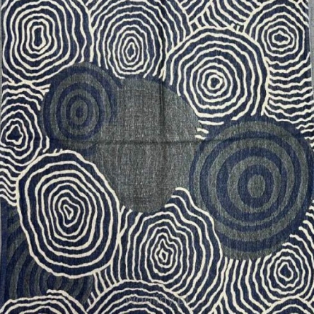 Damski szal z wełny merynosów Czarny biały