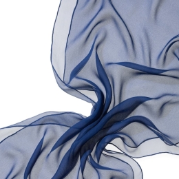 Szal jedwabny szyfon 3,5 GRANATOWY 180x55cm do nuno filcowania