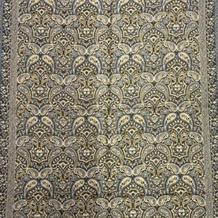 Damski szal dwustronny z wełny merynosów Złoty brąz Paisley