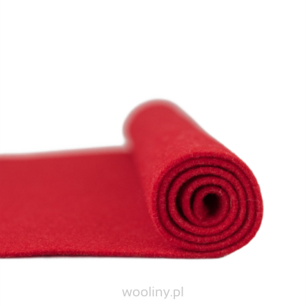Filc wełniany 3mm CZERWONY 30*30cm dekoracyjny