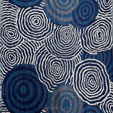 Damski szal z wełny merynosów Czarny granatowy