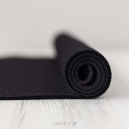 Filc wełniany 3mm CZARNY 30x30cm dekoracyjny