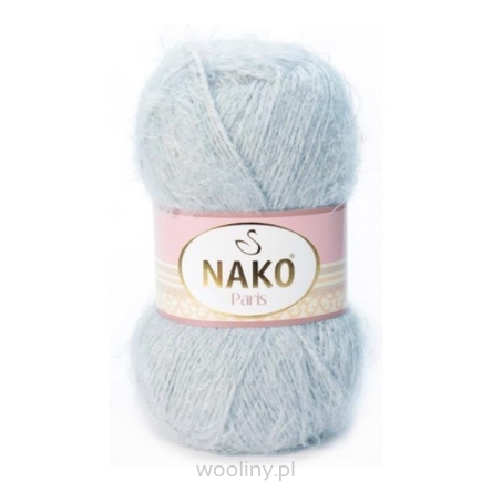 Włóczka NAKO PARIS 100g STALOWY 10914 JASNY SZARY