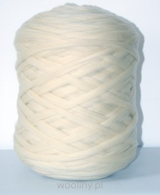 Wełna czesankowa Mini polska BIAŁY NATURALNY