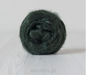 Czesanka lniana len barwiony ZIELONY