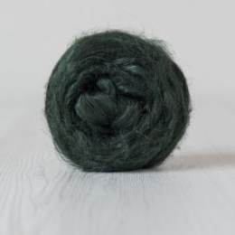 Czesanka lniana len barwiony ZIELONY