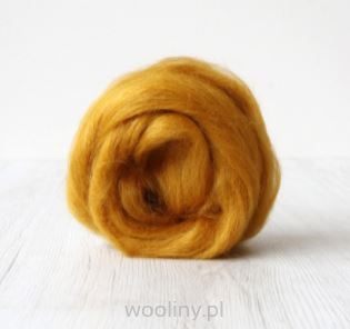 Alpaka czesanka wełniana MIODOWA filcowanie