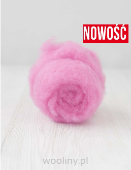 Wełna merynos w błamie do filcowania CYKLAMEN
