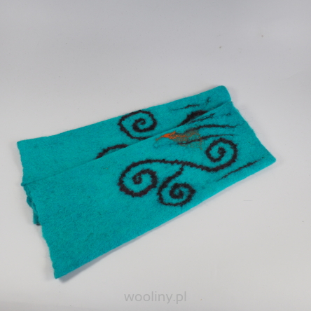 Mitenki turkusowe damskie