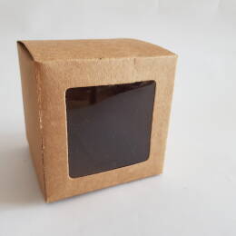 Brązowe eko pudełko opakowanie kraft  9x9x9cm