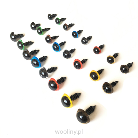 Zestaw bezpiecznych oczy oczek 10mm - 8 kolorów
