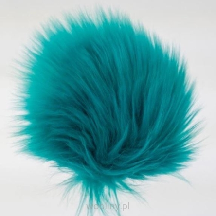 Pompon futrzany do czapki eko futro lis MORSKI