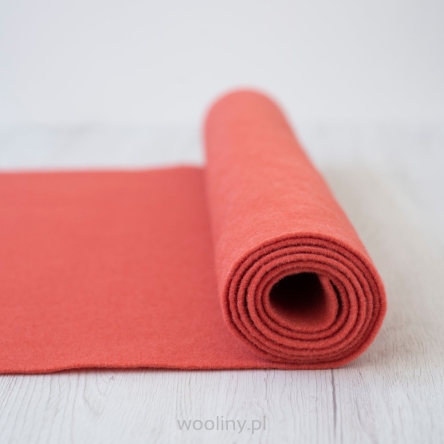 Filc wełniany 2mm dekoracyjny KORALOWY