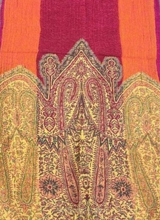 Damski męski szal z wełny merino Orientalny kolorowy