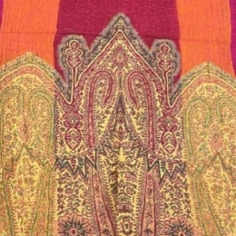 Damski męski szal z wełny merino Orientalny kolorowy