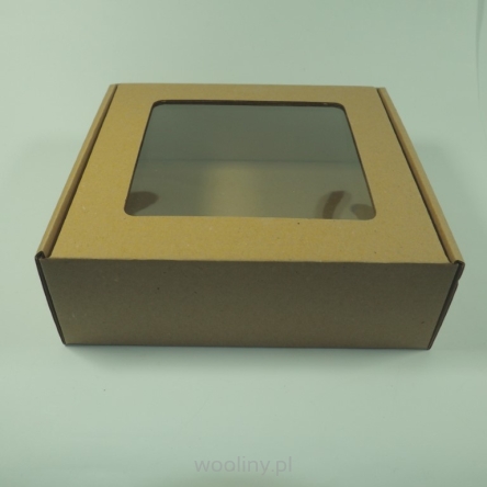 Eko pudełko opakowanie kraft Okienko 300x200x50mm
