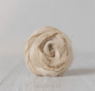 Czesanka lniana len BRĄZ NATURALNY