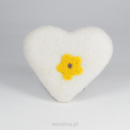 Seruszko serce filcowe do fotografii noworodkowej BIAŁY