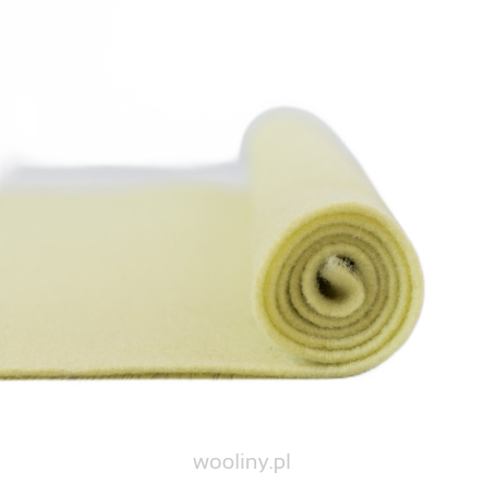 Filc wełniany 2mm Jasny Żółty 30x30cm dekoracyjny