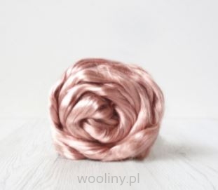 Czesanka Tencel Lyocell RÓŻ BRUDNY włókien roślinnych