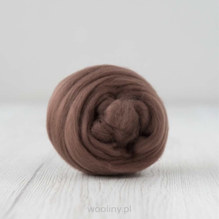 Wełna czesankowa 16mic BRĄZOWY merynos australijski