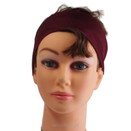 Jedwabna letnia opaska na włosy Jagodowy