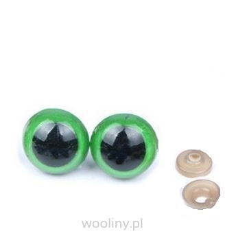Bezpieczne oczka oczy Zielone 12mm maskotek Amigurumi