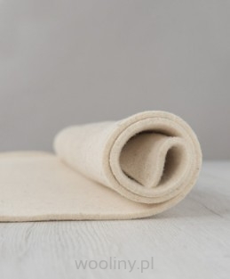 Filc wełniany gruby 4mm Naturalny BIAŁY