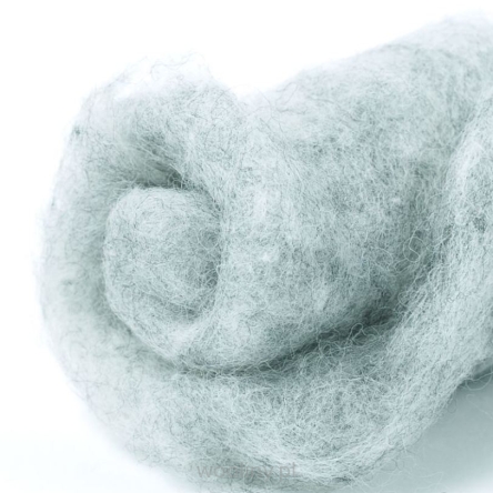 Wełna w błamie do filcowania MELANŻ JASNOSZARY