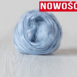 Czesanka lniana len barwiony BŁĘKITNY