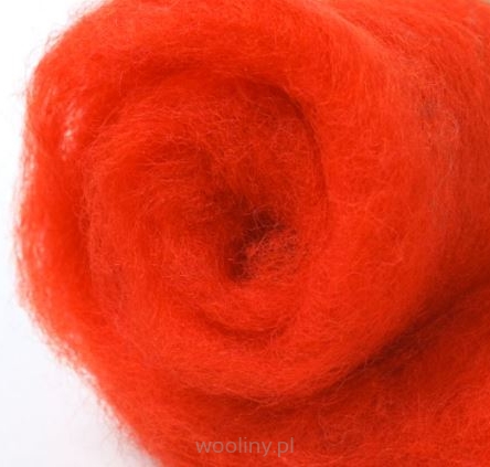 Wełna merynos w błamie do filcowania OGNISTY