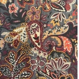 Damski szal kolorowy z wełny merino wyszywany w kwiaty