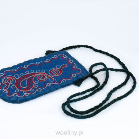 Etui niebieskie z wełny