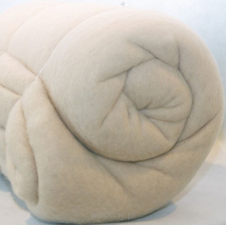 Gruba włóknina prefilc wełniana do filcowania BEŻOWA