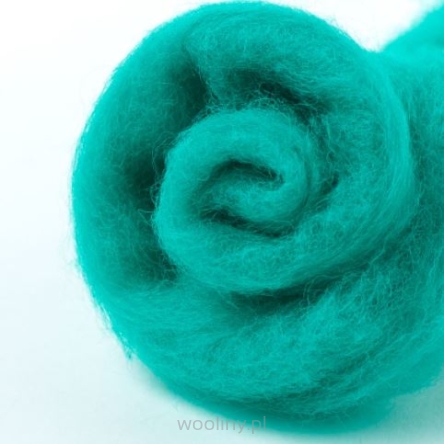 Wełna merynos w błamie do filcowania MALACHIT