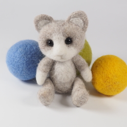 Kotek filcowy do fotografii noworodkowej Melanż