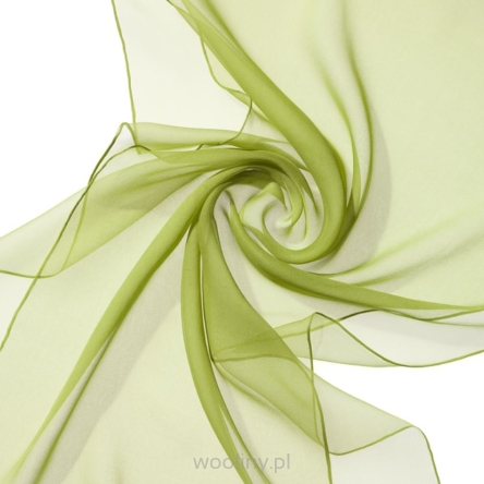 Szal jedwabny szyfon JASNOZIELONY 180x55cm do nuno filcowania 