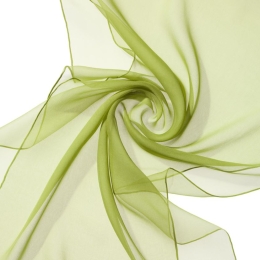 Szal jedwabny szyfon JASNOZIELONY 180x55cm do nuno filcowania 
