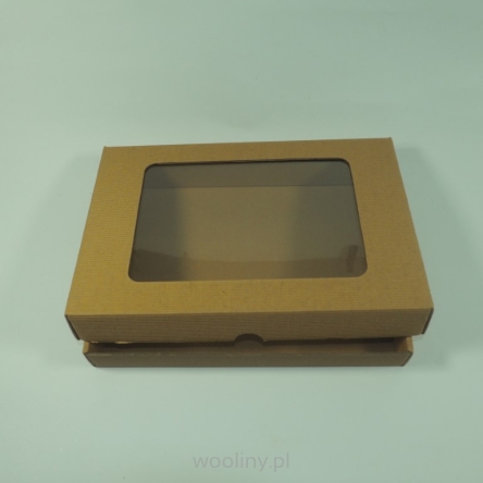 Eko pudełko opakowanie kraft Okienko 180x180x50mm
