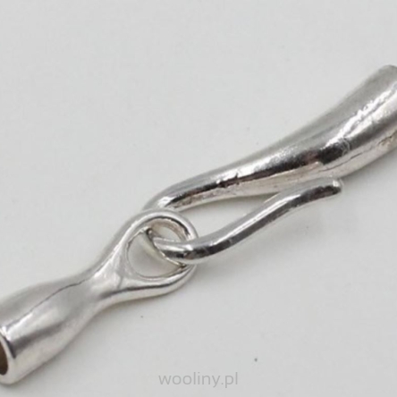 Karabinczyk, zapięcie do naszyjnika bransoletki 28x6 mm, antyczne srebro.